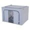 Simplify Storage Tote, 19-11/16 in L x 15-3/4 in W x 19-11/16 in H, Gray, Linen 30056-GREY - alternate 1